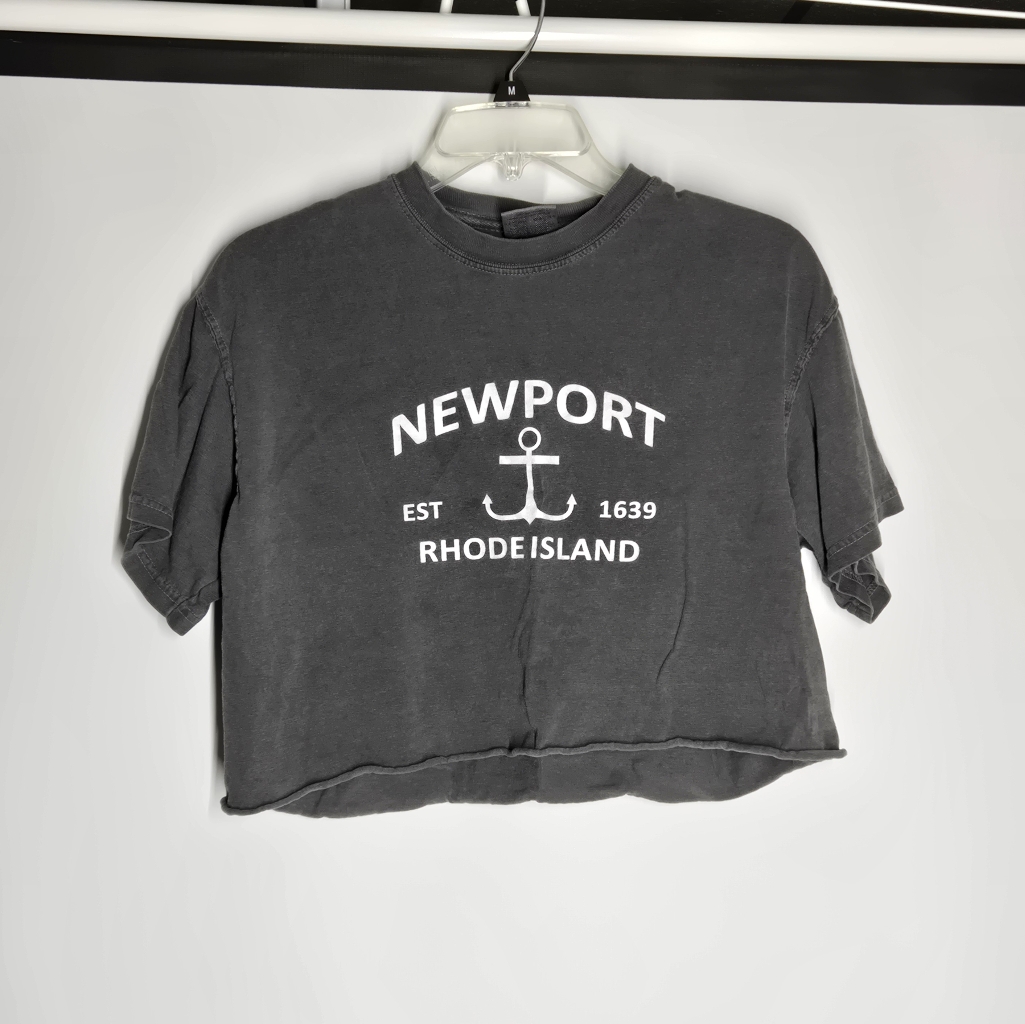 Comfort Colors Gray Newport Crop Top